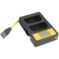 PATONA Ladegerät Smart Dual LCD USB Nikon Akku EN-EL14