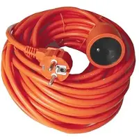 Solight extension cable - connector, 1 socket, orange, 30m