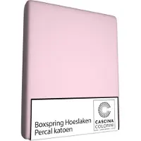 Cascina Colorini Boxspring / Wasserbett Spannbettlaken Rose (Perkal)-90 x 200 cm