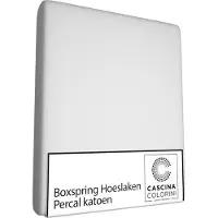 Cascina Colorini Boxspring / Wasserbett Spannbettlaken Silber (Perkal)-160 x 200 cm