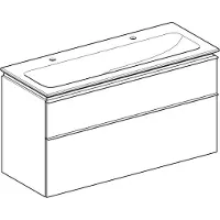 Geberit Möbel-Waschtischset iCon 120x63x48cm, we/KeraTe, Ko/Fr/Gr la. ma