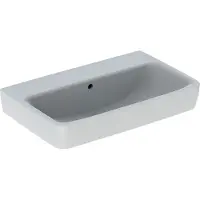 Geberit Waschtisch Renova Compact 65x40cm, o. Hahnl., m ÜL, weiß KeraTect