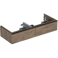 Geberit 502.314.JR.1, Walnuss, Grau, Holz, 2 Schublade(n), 1184 mm, 476 mm, 247 mm