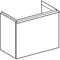 Geberit iCon Unterschrank für Handwaschbecken, 1 Schublade, 52x41,5x30,7 cm, 502302, 502.302.01.3, Farbe: Front/Korpus: weiß/lackiert matt, Griff: weiß/pulverbeschichtet matt