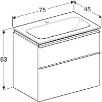 Geberit 502336013 iCon Set MWT m. US, 2 Schubl.