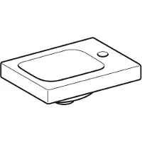 Geberit iCon Light Handwaschbecken 38 cm, mit 1 Hahnloch rechts, ohne Überlauf