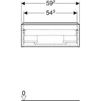 Geberit iCon Unterschrank für den Waschtisch, 1 Schublade, 59,2x24,7x47,6 cm, 502310, 502.310.JL.1