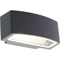 QAZQA Moderne Außenwandleuchte Graphit 14,3 cm IP44 Latina