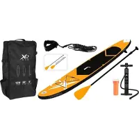 Xqmax XQ Max Special Edition Sup Board Set - 6-teilig - bis zu 150 kg - 320 cm - Aufblasbar - Orange/schwarz