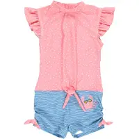 Playshoes Badeanzug "Krebs" in Rosa/ Hellblau - 98/104