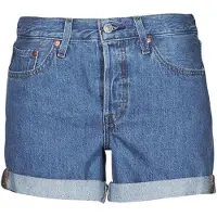 Levi's Blaue Damen-Jeans-Shorts: Stilvolle 5-Pocket-Hose mit Knöpfen