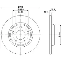 Hella Bremsscheibe [Hersteller-Nr. 8DD355104-171] für Audi