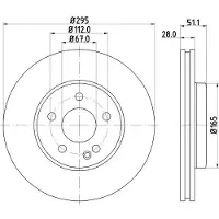 Hella Bremsscheibe [Hersteller-Nr. 8DD355119-411] für Mercedes-Benz