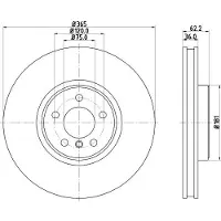 Hella Bremsscheibe [Hersteller-Nr. 8DD355129-311] für BMW