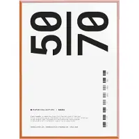 Paper Collective - Bilderrahmen, orange/pink, Eiche, 50 x 70 cm