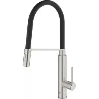 GROHE Concetto, Ziehen, Schwarz, Edelstahl, Hebelgriffe, Einzelbild, Spray, Type U