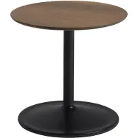 Muuto Soft Beistelltisch Ø41 H40 Oiled Smoked Oak/Black , Holz, Aluminium