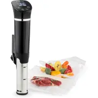 Klarstein Quickstick Flex 1300W 3D Circulating 0-95 °C IPX7 Timer silber Schwarz