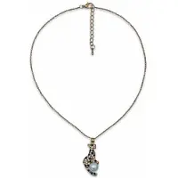 J. Jayz Kette mit Anhänger "Leopardenanhänger an Kette", gelb, Halsketten, Damen, 51cm, Metall, L: 51 B: 16mm, glänzend, Kette mit Anhänger, B:16mm