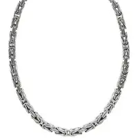Firetti Collierkettchen "Silber 925 poliert Königskette 5mm breit", weiß, Halsketten, Herren, 50cm, Silber 925 (Sterlingsilber), L: 50 B: 5mm, glänzend, Collierkettchen, B:5mm