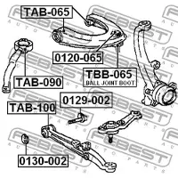 FEBEST Lagerung, Lenker TAB-100