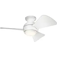 Elstead Lighting Sola Deckenventilator mit Beleuchtung-Weiß matt