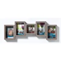 Walther design Rustic Portrait Galerierahmen, grau, 4X10x15 + 1X10x10 cm