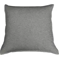Schlafgut Uni-Jersey Melange Bettwäsche Kissenbezug einzeln 80x80 cm | titan - grau