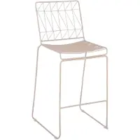 Mica Decorations Bueno Barhocker für draußen - L53 x B55 x H108 cm - Rosa