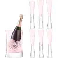 LSA International Champagner Servierset L.S.A. Moya Pink (7-teilig)