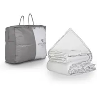 Royal Textile Primaviera Deluxe Percale Baumwolle Touch 4-Jahreszeiten-Bettdecke Weiß – 140 x 220 cm
