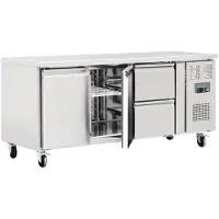 Polar Kühltisch 2-Türig, 2 Schubladen 417L - Serie U