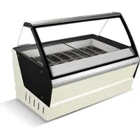 CombiSteel Speiseeisvitrine Hawai – 16x5L, 630L, LED, fahrbar – statische Kühlung
