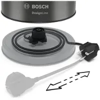 Bosch Wasserkocher DesignLine TWK5P475 (grau/schwarz, 1,7 Liter)