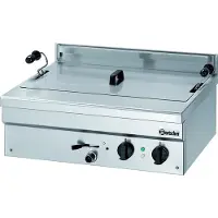 Bartscher Fritteuse BF 21E, 101412, XXL, 6800 Watt, Edelstahl, mit Ablasshahn, 21 Liter