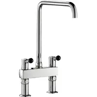 Delabie Stand MBatt. 2-Lochbrg. 100l/min,Schwenkausl.D22 L300 H380mm