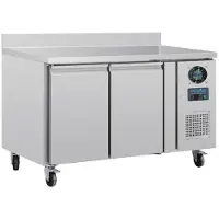 Polar Serie U 2-türiger Edelstahlgefrierschrank mit Spritzschutz 282Ltr