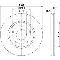 Hella Bremsscheibe PRO High Carbon 8DD 355 129-011