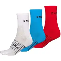 Endura Coolmax Race Sock (Triple Pack) - Fahrradsocken - Herren White S / M