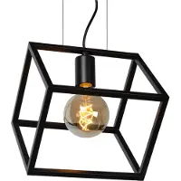 Lucide Hängeleuchte kubische Käfigform, höhenverstellbar, dimmbar, 25 cm breit, 161 cm hoch