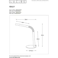Lucide Schreibtischlampe Gilly Weiß