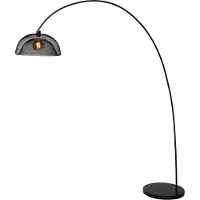 Lucide Bogenlampe Mesh, schwarz, für Wohn- / Esszimmer, Metall, Modern, Stehlampe