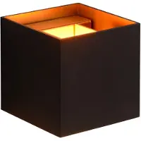 Lucide Eckige Wandleuchte Xio in schwarz, G9, mit verstellbarem Lichtkegel