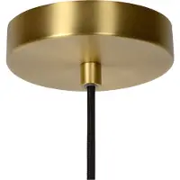 Lucide Maloto Retro Pendelleuchte Kugel Glas Gold Ø30cm Dimmbar