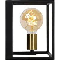 Lucide Wandleuchte Ruben in Schwarz und Gold-Matt E27