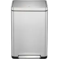 EKO - X-Cube Treteimer 45 Liter - Stainless steel Polypropylene - Matt Edelstahl
