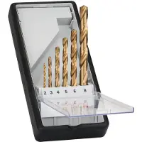 Bosch 6-tlg. Metallbohrer-Set, Robust Line, HSS-TiN, 135°, 2–8 mm
