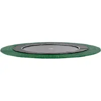 Exit Dynamic Trampolin ø427cm, mit Freezone Sicherheitsfliesen, Bodentrampolin, Rund, für Kinder, Schwarz