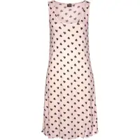 Vivance Nachthemd pink Gr. 32/34 für Damen. Rundhals und Allover-Druck, Print. Bequem