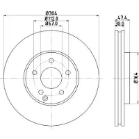 Hella Bremsscheibe PRO High Carbon 8DD 355 128-641